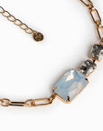 Collana girocollo a catena con inserti in vetro crystal - Mya Accessories
