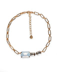 Collana girocollo a catena con inserti in vetro crystal - Mya Accessories