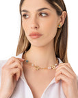Collana girocollo con fiorellini in metallo - Mya Accessories