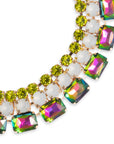 Collana girocollo a maglia in metallo con inserto in vetro multicolore - Mya Accessories