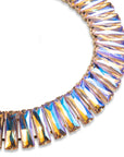 Collana girocollo con pietre rettangolari in vetro lilla - Mya Accessories