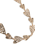 Collana lunga a catena con cuori martellati - Mya Accessories
