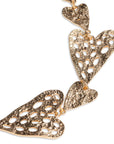 Collana girocollo a catena con cuori martellati - Mya Accessories
