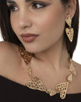 Collana girocollo a catena con cuori martellati - Mya Accessories