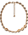 Collana girocollo in metallo con sfere concave, pietre crystal - Mya Accessories