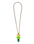 Collana lunga a catena con pendente in resina tono verde - Mya Accessories
