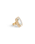 Anello regolabile in metallo con pietra in vetro celeste - Mya Accessories