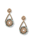 Orecchini pendenti in tessuto con micro cristalli multi - Mya Accessories