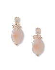 Orecchini pendenti con pietre dure e micro cristalli tono rosa - Mya Accessories
