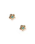 Orecchini a forma di fiore con pietra turchese - Mya Accessories