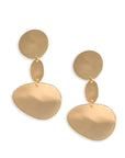 Orecchini pendenti a forma ovale in metallo lucido - Mya Accessories