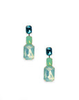 Orecchini pendenti con tre pietre in vetro tono verde - Mya Accessories