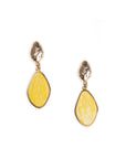 Orecchini pendenti con pietra in acrilico lime - Mya Accessories