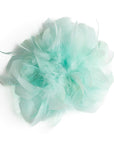 Spilla a fiore a piume tono verde acqua - Mya Accessories