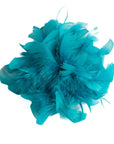 Spilla a fiore a piume tono petrolio - Mya Accessories