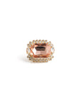 Spilla in metallo con pietra in vetro rosa - Mya Accessories
