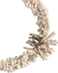 Collana girocollo con pietre pietre e dettaglio rami tono bianco