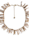 Collana girocollo con rami in acrilico tono beige - Mya Accessories