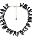 Collana girocollo con rami in acrilico tono nero - Mya Accessories