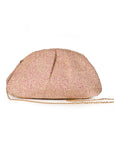 Borsa clutch tessuto in paglia beige con fondo rosa - Mya Accessories
