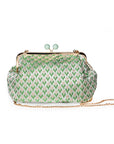Borsa clutch clic clac texture verde - Mya Accessories
