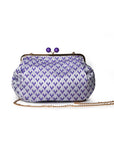 Borsa clutch clic clac texture viola - Mya Accessories