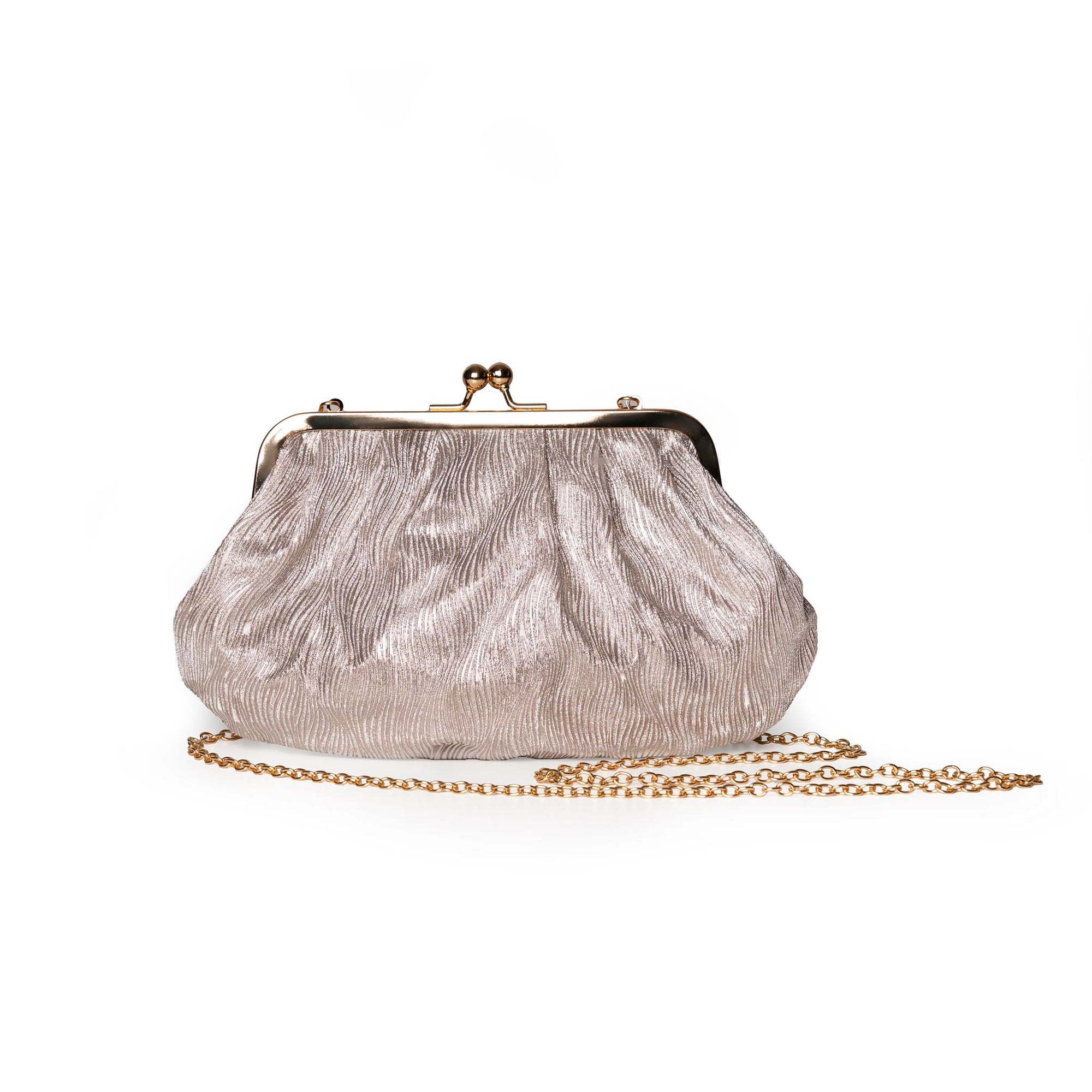 Borsa clutch clic clac rosa cipria - Mya Accessories