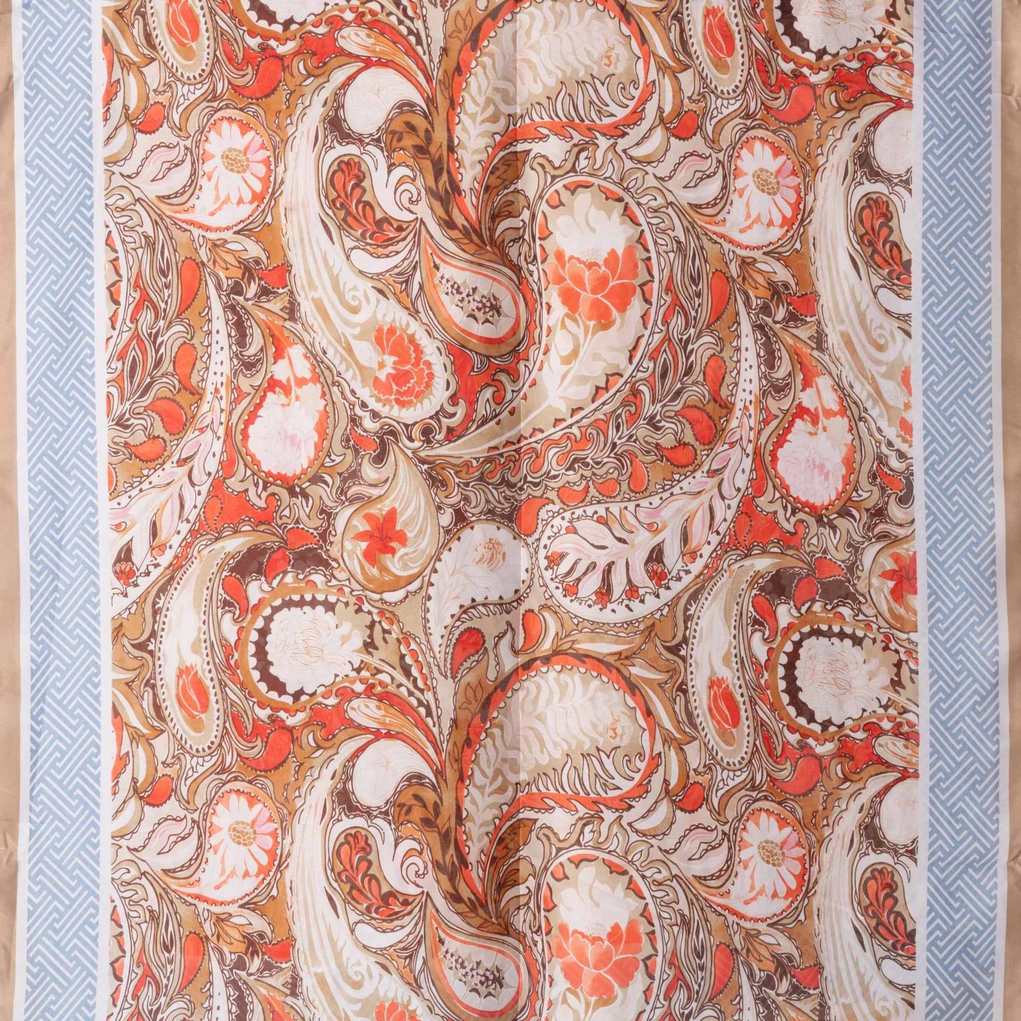 Sciarpa simil seta con stampa sui toni del beige - Mya Accessories