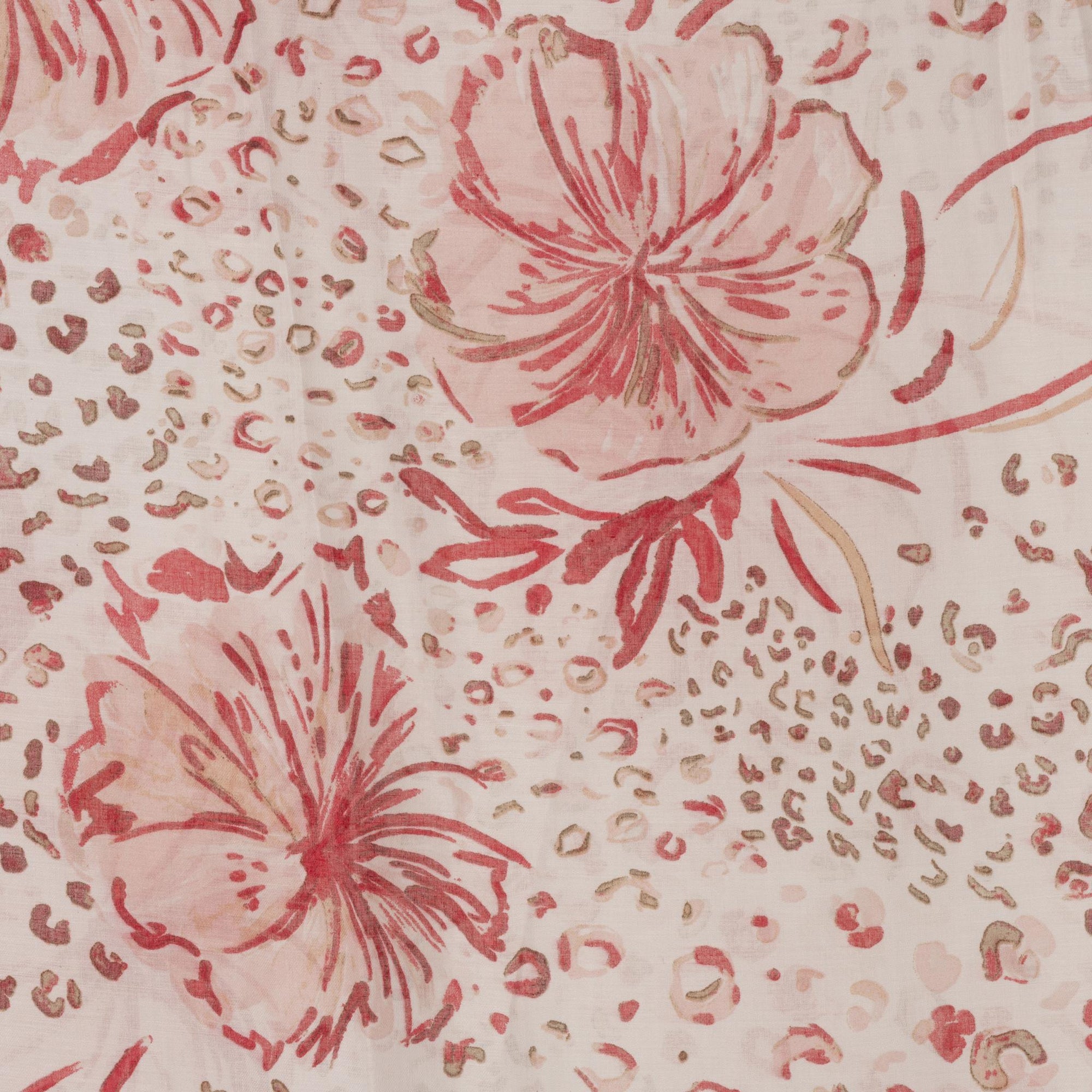 Sciarpa simil cotone con motivi florali tono rosso - Mya Accessories