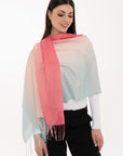 Sciarpa simil cotone con frange, sfumatura multicolore - Mya Accessories