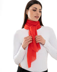 Sciarpa simil cotone tinta unita rossa - Mya Accessories