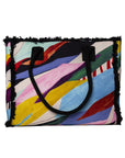 Borsa mare in cotone con stampa multicolore - Mya Accessories
