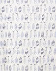 Pareo in cotone fondo bianco con stampa a pesciolini blu - Mya Accessories
