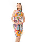 Pareo in cotone con stampa multicolore - Mya Accessories