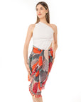 Pareo in cotone con stampa circolare multicolore - Mya Accessories