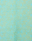 Pareo in cotone con stampa a mano tono turchese - Mya Accessories