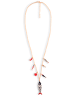 Collana charms pesce in Metallo color Oro - Blu e Rosso - Mya Accessories