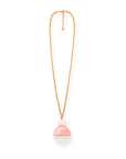 Collana lunga con pendente circolare sui toni rosa - Mya Accessories