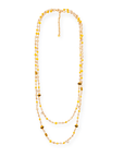 Collana a due fili con pietre sui toni del giallo - Mya Accessories