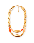 Collana a due fili con inserti arancio - Mya Accessories