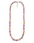 Collana lunga con balls in acrilico di colore rosa - Mya Accessories