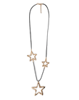 Collana con laccio in cuio nero con pendente a stella - Mya Accessories
