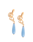 Orecchini con pietra a goccia azzurro - Mya Accessories
