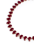 Collana girocollo in metallo con pietre a goccia in resina bordeaux - Mya Accessories
