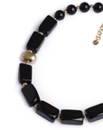 Collana girocollo in resina ed acrilico nero - Mya Accessories