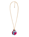 Collana lunga con pendente circolare in acrilico - Mya Accessories
