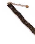 Collana girocollo a fascia con strass neri - Mya Accessories
