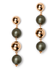 Orecchini balls in acrilico di colore verde militare e oro - Mya Accessories