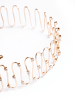 Girocollo rigido ondulato con pietre crystal - Mya Accessories