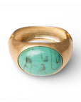 Bracciale a manetta con pietra in resina turchese - Mya Accessories